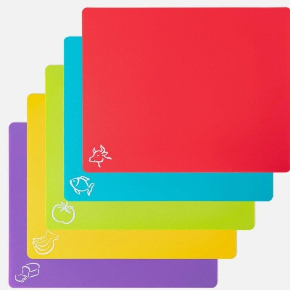 Clad Craft 5-Piece Flexible Cutting Board Set – 15"x12" – NEW in Package